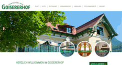 Desktop Screenshot of hotel-goisererhof.at